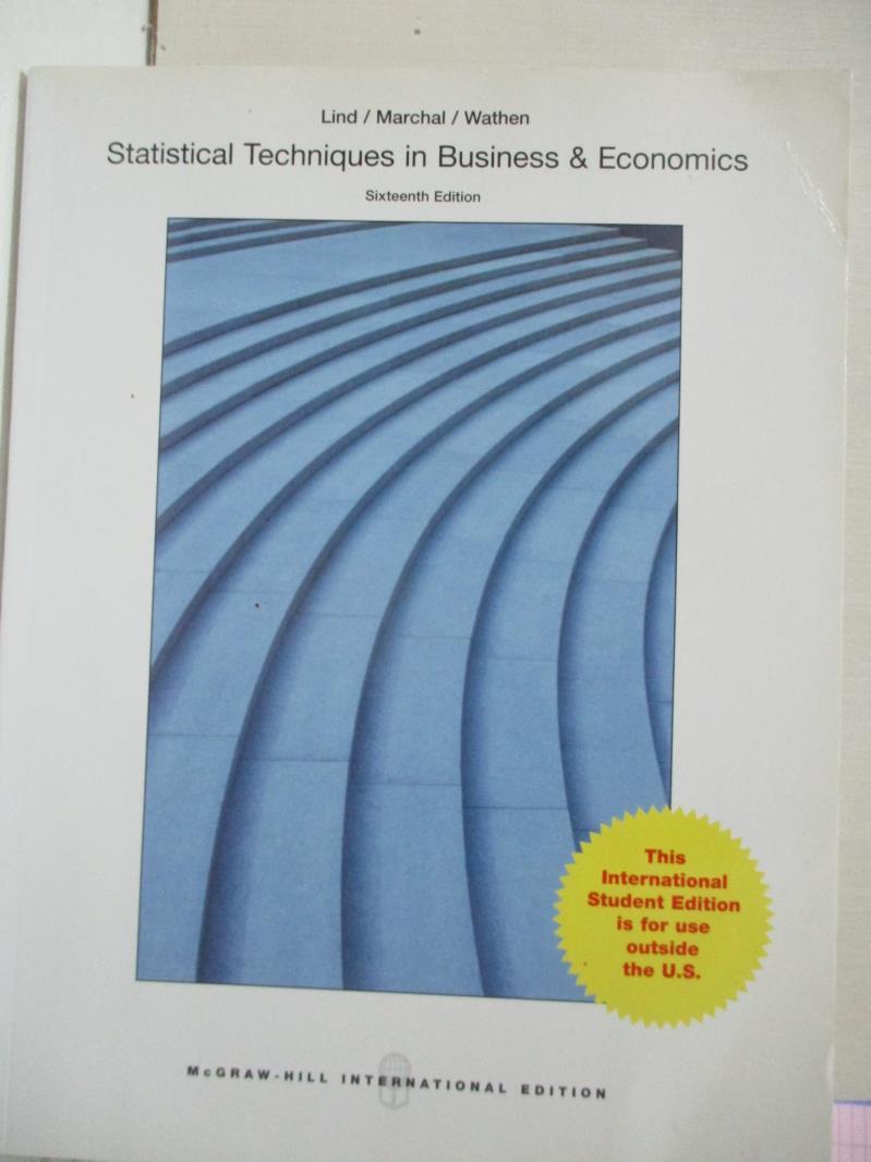 二手書|【DMI】Statistical Techniques in Business & Economics _Lind,Marchal,W