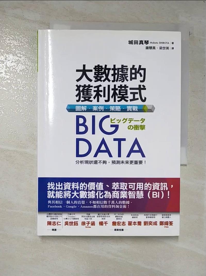 二手書|【AXI】Big Data大數據的獲利模式:圖解.案例.策略.實戰_城田真琴