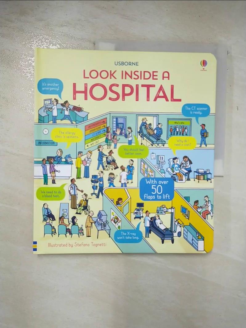 二手書|【DW9】互動機關遊戲書：醫院（5歲以上）Look Inside: A Hospital_Katie Daynes,Dr. Zoe F