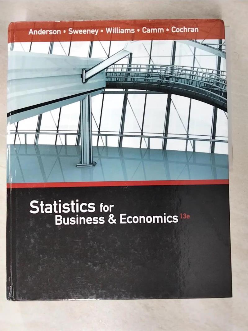 二手書|【E5D】Statistics for Business & Economics_Anderson, David R./ Sweeney