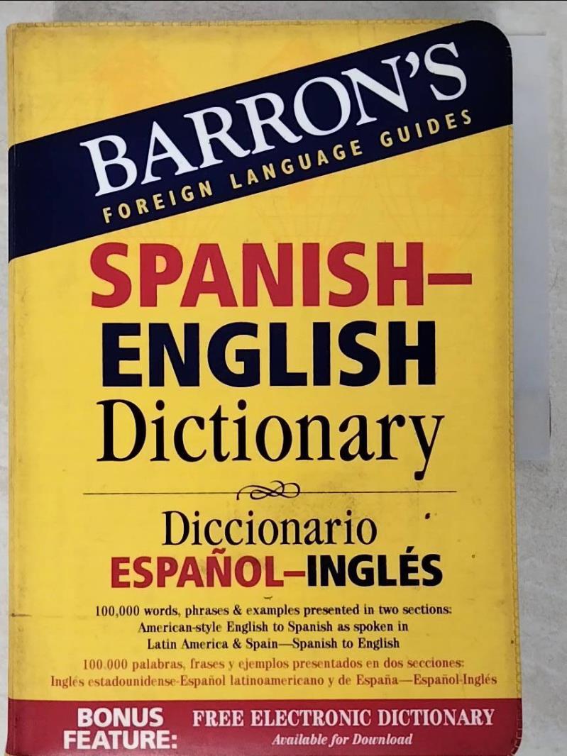 二手書|【JLP】Barron’s Foreign Language Guides Spanish-English Dictionary_No