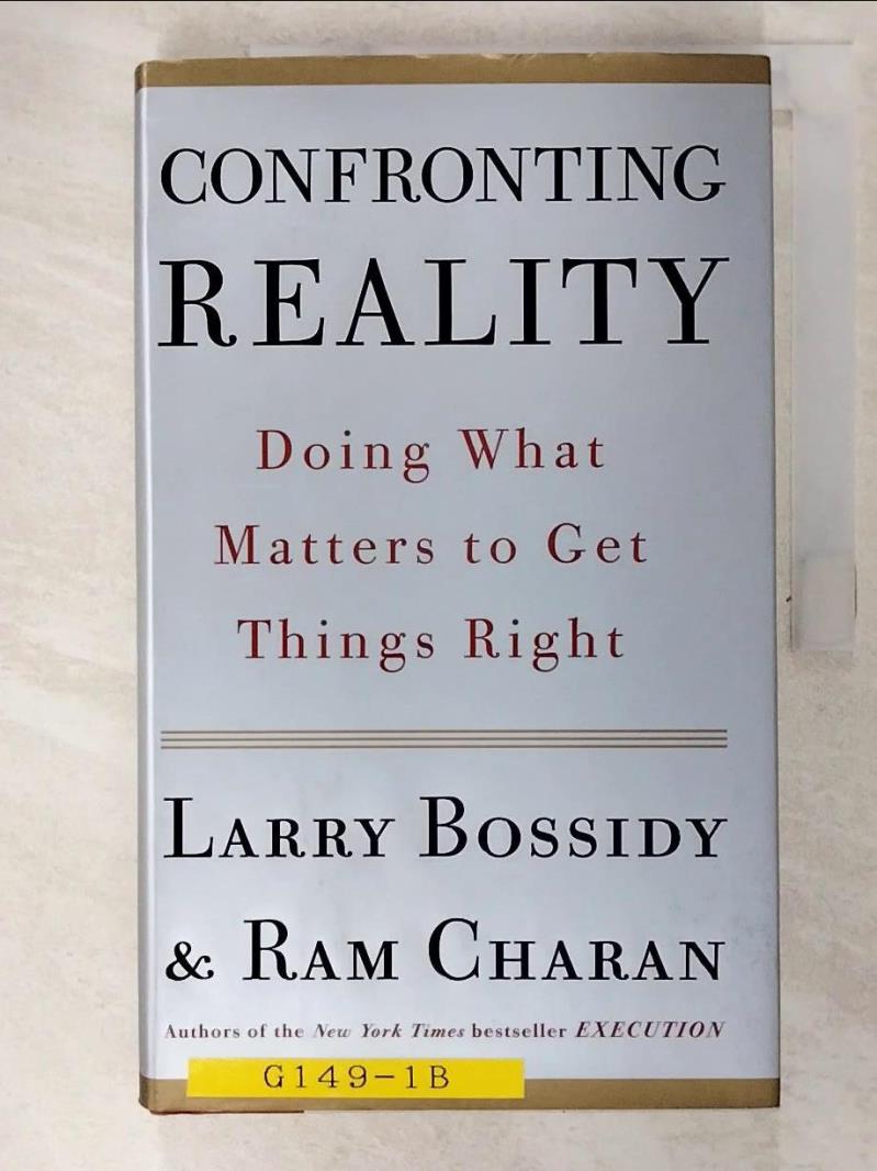 二手書|【D8J】Confronting Reality-Doing What Matters to Get Things Right_BOS