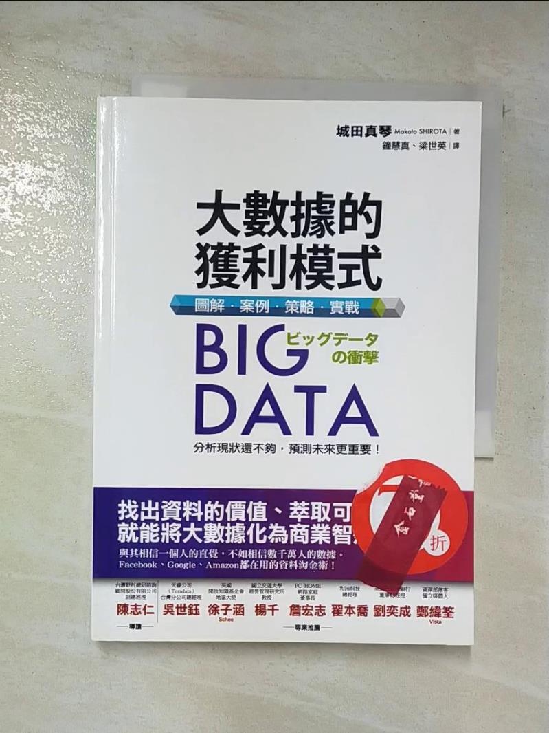 二手書|【CEH】Big Data大數據的獲利模式:圖解.案例.策略.實戰_城田真琴